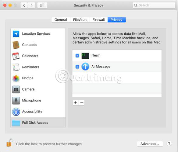 Thiết lập AirMessage server