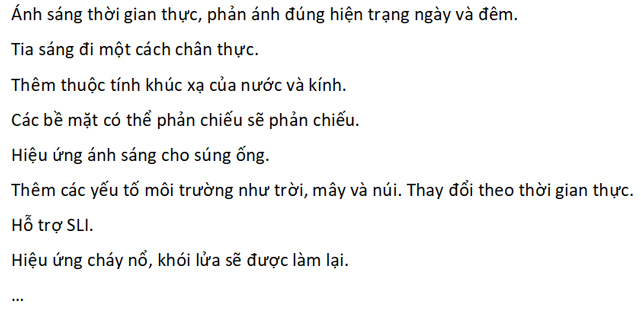 Những hiệu ứng mới trong game 