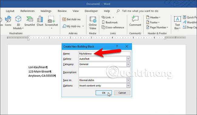 Cách tạo và sử dụng các mục nhập AutoText trong Microsoft Word - Ảnh minh hoạ 3