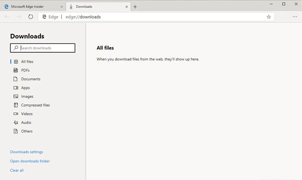 Trang quản lý dữ liệu tải về của Micorosft Edge mới khá khoa học và dễ dàng điều hướng hơn so với Chrome