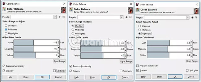 Điều chỉnh các chi tiết