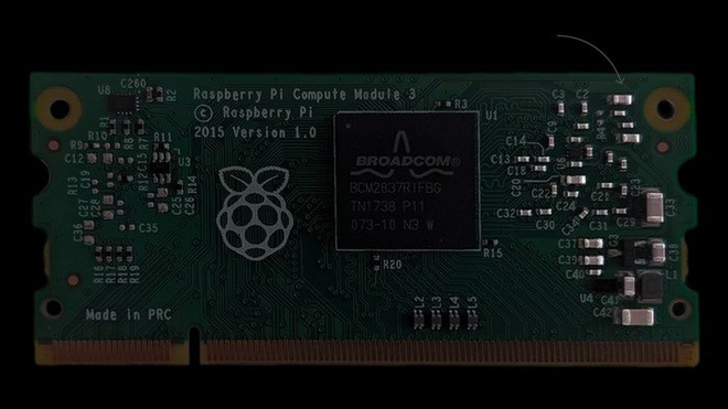 Vài chục MLCC trên thanh máy tính Raspberry Pi có kích thước khá nhỏ
