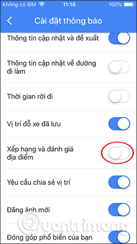 Tắt hỏi địa điểm