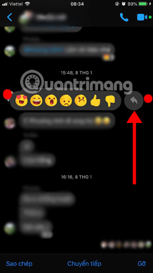 Giao diện nhắn tin Facebook Messenger