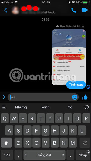 Tin nhắn đã trả lời