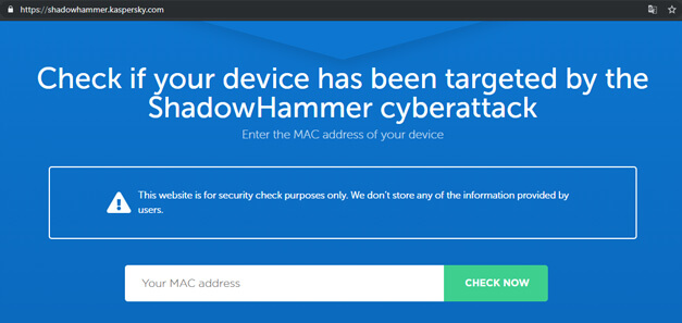 Công cụ cho phép người dùng có thể kiểm tra xem họ có phải là nạn nhân của vụ tấn công này hay không