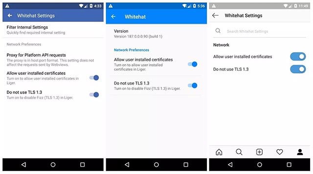 Kích hoạt Whitehat Settings