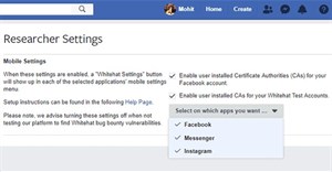 Cài đặt mới giúp hacker test bảo mật ứng dụng Facebook và Instagram dễ dàng hơn