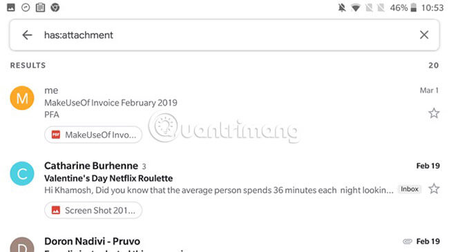 Tìm kiếm trong Gmail