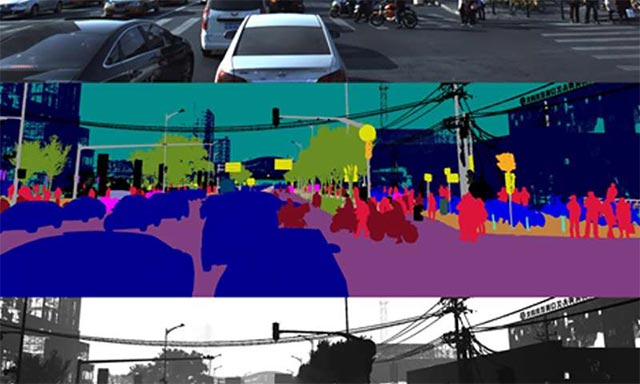 Trong thế giới thực, mô-đun tri giác của một chiếc xe tự lái thường thu nhận thông tin đầu vào thông qua hệ thống camera và cảm biến Lidar được lắp đặt xung quanh xe