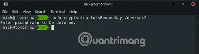 Xóa cụm mật khẩu