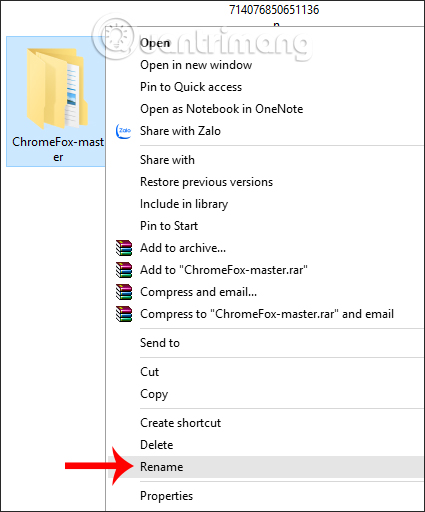 Đổi tên thư mục