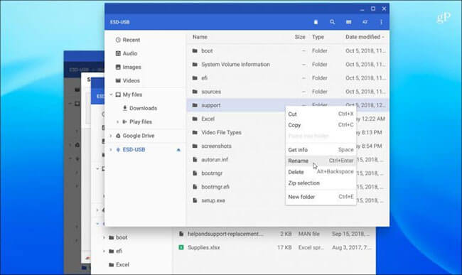 Chọn ổ đĩa cần mở và thao tác giống như những gì bạn làm với các hệ thống quản lý file khác