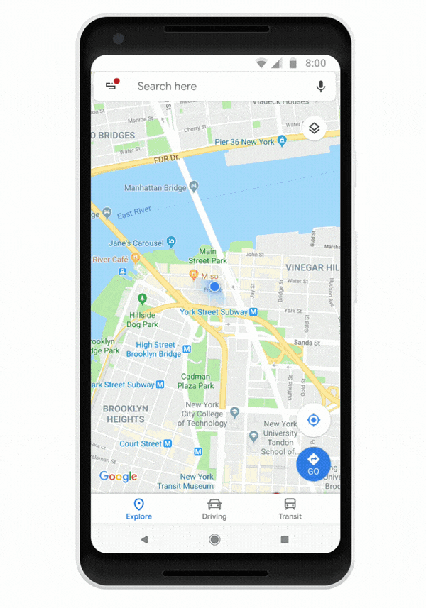 Người dùng có thể tìm thấy trò chơi trong menu của ứng dụng Google Maps trên thiết bị của mình