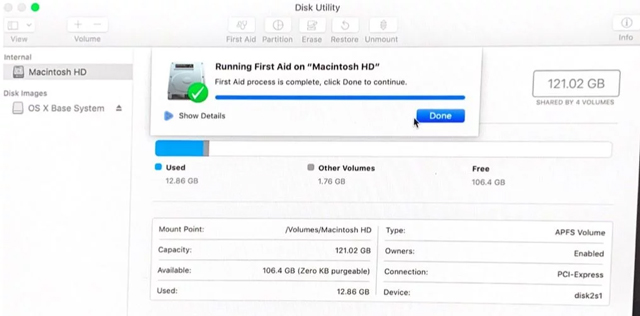 Kiểm tra ổ đĩa trên máy Mac