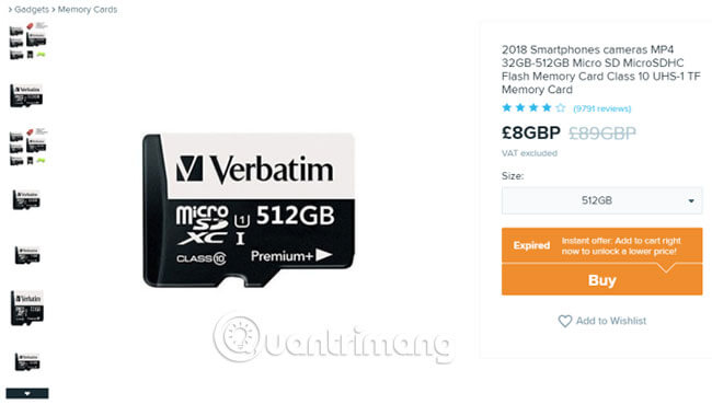 Thẻ microSD Verbatim giả
