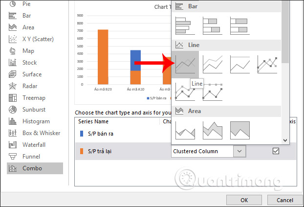 Cách tạo 2 biểu đồ Excel trên cùng 1 hình - Ảnh minh hoạ 8