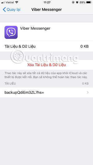 Sao lưu dữ liệu Viber