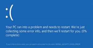 Cách sửa lỗi KERNEL SECURITY CHECK ERROR trong Windows