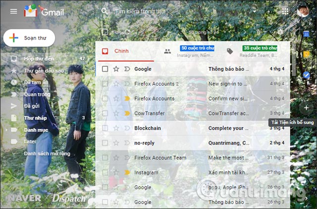 Giao diện Gmail thông thường