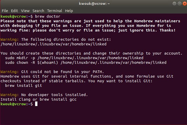 Sử dụng Linuxbrew