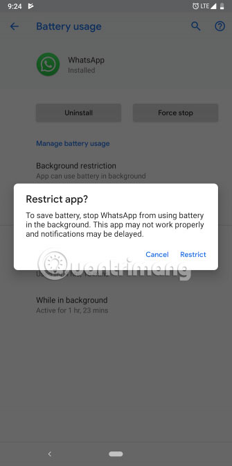 hoạt động trong nền không?