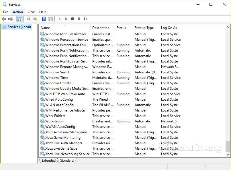 Click đúp vào Windows Search