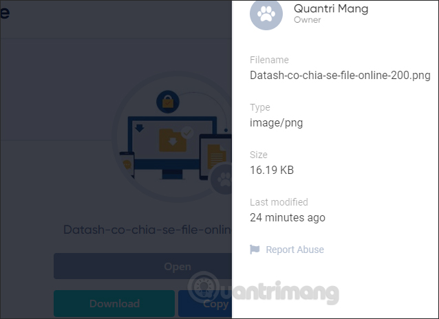 Giao diện nhận file