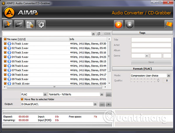 Convert âm thanh trên AIMP