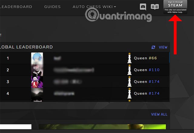 Chọn biểu tượng đăng nhập Steam