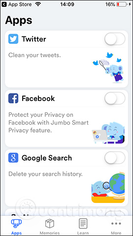 Cách bảo mật dữ liệu bằng Jumbo: Privacy Assistant