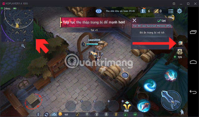 Mở bản đồ Survival Heroes 