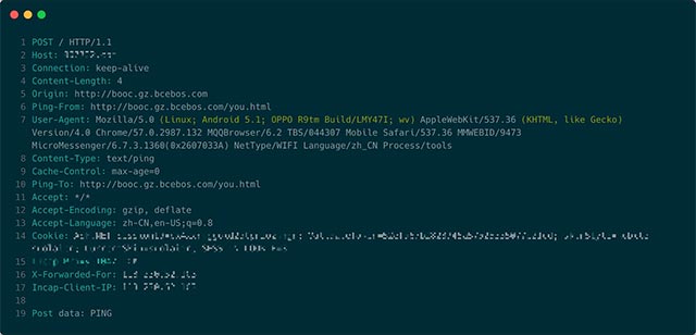 Yêu cầu ping POST