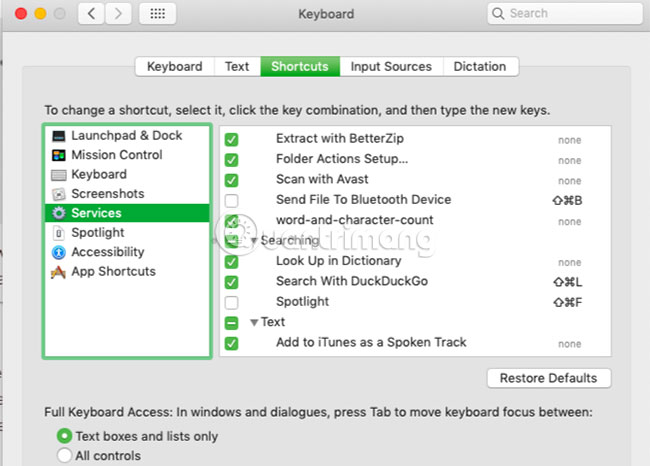 Kích hoạt, vô hiệu hóa dịch vụ