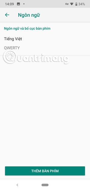 Thêm bàn phím mới