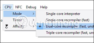 Chọn Dual hoặc Triple-core recompiler