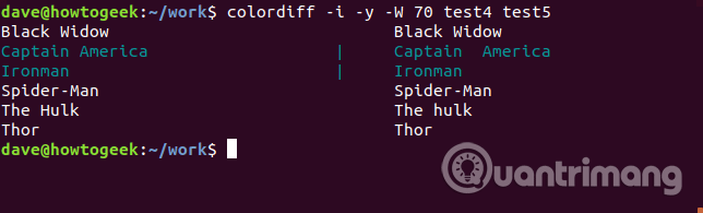 Bỏ qua mọi khác biệt trong viết hoa và viết thường