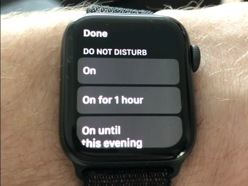 Chế độ Do Not Disturb trên Apple Watch