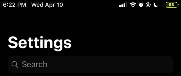 Hiện phần trăm pin iPhone X