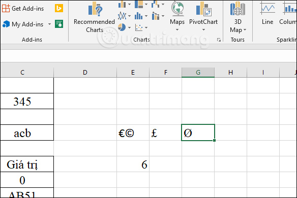 Cách chèn ký tự đặc biệt trong Excel - Ảnh minh hoạ 13