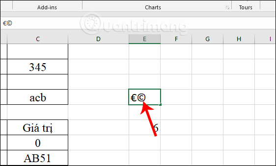 Cách chèn ký tự đặc biệt trong Excel - Ảnh minh hoạ 5