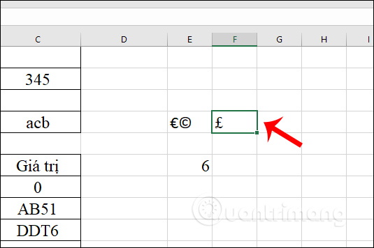 Cách chèn ký tự đặc biệt trong Excel - Ảnh minh hoạ 6