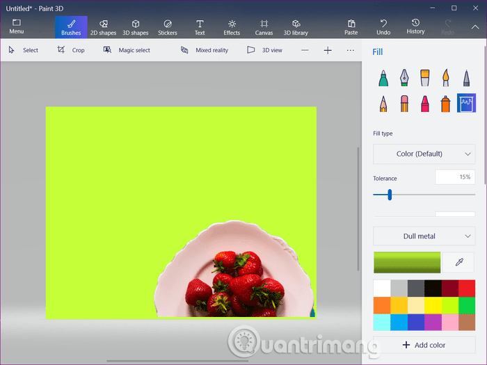Cách thay đổi màu nền hình ảnh bằng ứng dụng Paint 3D