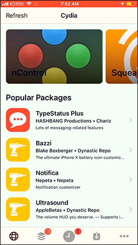 New Cydia interface