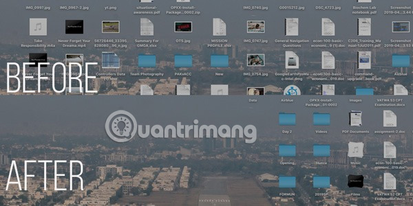 Stacks sắp xếp file theo nhóm 