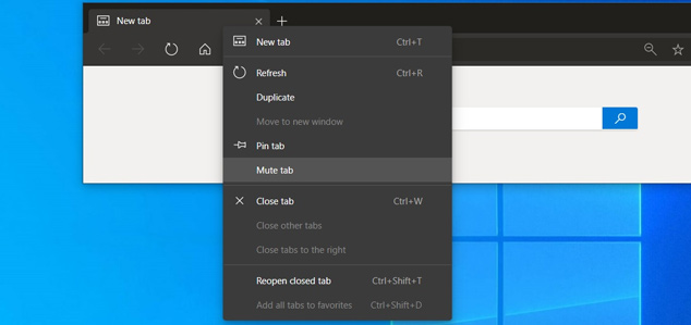 Mute tab
