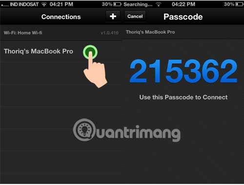 Kết nối với di động