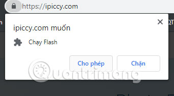 Cho phép Flash chạy ở  trang web