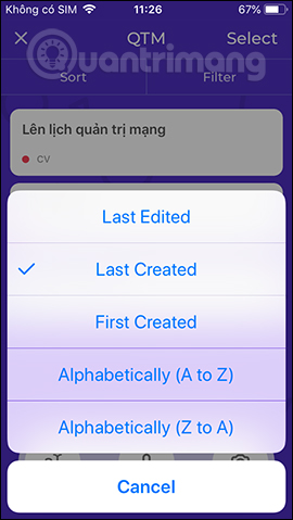 Chọn kiểu hiển thị