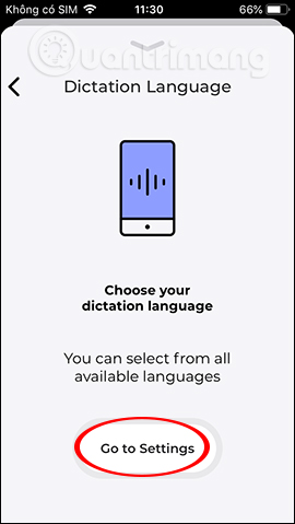 Truy cập cài đặt ứng dụng